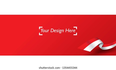 Indonesian patriotic background template with empty space for text, design, Holidays, Independence Day. Welcome to Indonesia concept - Vector