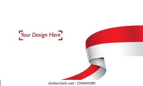 Indonesian patriotic background template with empty space for text, design, Holidays, Independence Day. Welcome to Indonesia concept - Vector