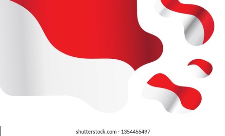 Indonesian patriotic background template with empty space for text, design, Holidays, Independence Day. Welcome to Indonesia concept - Vector