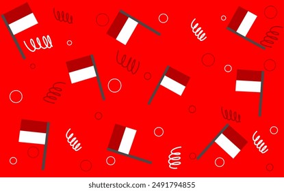 Indonesian patriotic pattern seamless, background template vector stock