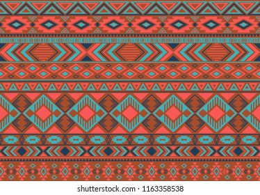 Indonesian pattern tribal ethnic motifs geometric seamless vector background. Rich ikat tribal motifs clothing fabric textile print traditional design with triangle and rhombus shapes.