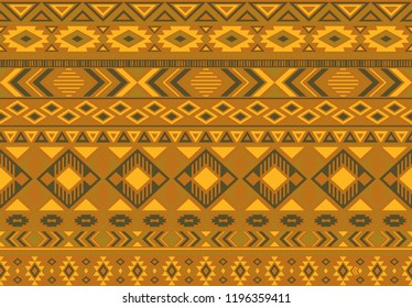 Indonesian pattern tribal ethnic motifs geometric seamless vector background. Abstract indian tribal motifs clothing fabric textile print traditional design with triangle and rhombus shapes.