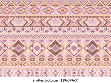 Indonesian pattern tribal ethnic motifs geometric seamless vector background. Fashionable boho tribal motifs clothing fabric textile print traditional design with triangle and rhombus shapes.