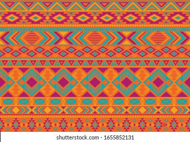 Indonesian pattern tribal ethnic motifs geometric seamless vector background. Rich indonesian tribal motifs clothing fabric textile print traditional design with triangle and rhombus shapes.