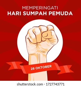 Indonesian poster. Translation "
Youth Pledge Day."