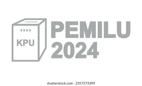 Indonesian presidential election in 2024. Indonesian presidential election box. People's vote for the 2024 election. Indonesian democracy.
