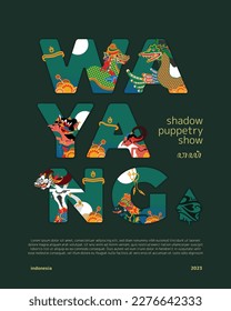 Indonesian puppets Modern flat design illustration for cover magazine