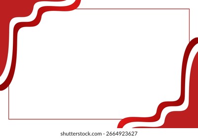 Anuncio de Vector de esquina de bandera roja y blanca indonesia