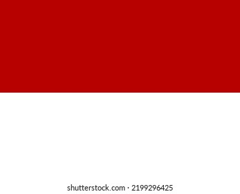 Indonesian red and white flag vector illustration