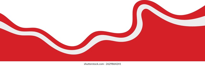 Indonesian Ribbon Flag for Template Background. Vector Illustration in Abstract Design