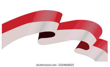 Indonesian ribbon flag are using for decoration in every national ceremony