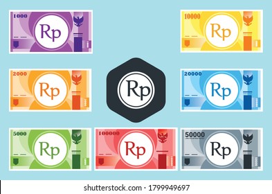 Indonesian Rupiah Banknotes money vector template, good for landing page, web, social media post or other digital and print usage. Indonesia business, payment and finance element. EPS 10 Vector.