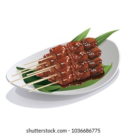 Indonesian Satay Beef With Peanut Sauce