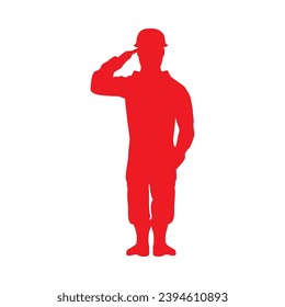 vector de diseño de soldado indonesio aislado