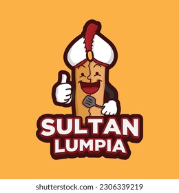 Indonesian Spring Roll Arabic Food Illustration Mascot