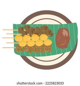 Indonesian street food, Chicken intestine satay