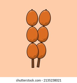 indonesian street food in vector