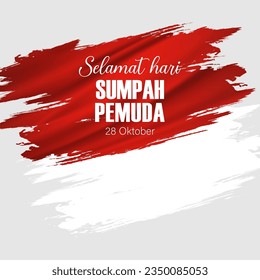 Indonesisch Sumpah Pemuda Day Illustration Hintergrund-Design. Indonesische Sumpah Pemuda Tag 28. Oktober Vektor. Hintergrund Jugendgarantie