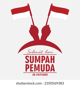 Indonesian Sumpah Pemuda Day illustration background design. Indonesian Sumpah Pemuda Day October 28th vector. Youth Pledge Day Background.