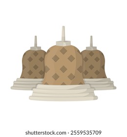 Indonesian Temple Vector Illustration - Borobudur Temple