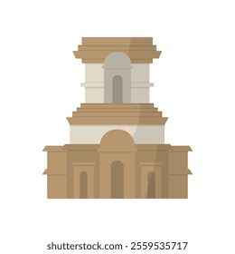Indonesian Temple Vector Illustration - Singosari Temple