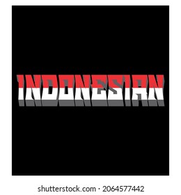 INDONESIAN text vector, for free design.