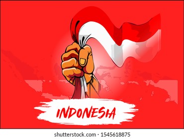 Indonesian themed independence day background