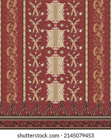 Indonesian traditional batik, Aceh batik, North Sumatra. svg