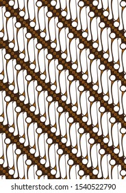 Indonesian traditional batik motif parang (batik parang)