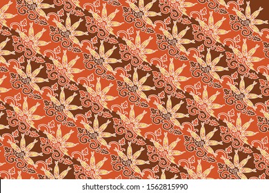 Indonesian traditional batik pattern from Riau