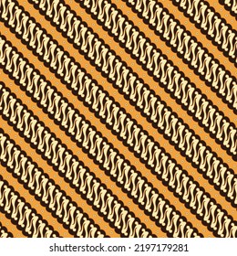Indonesian traditional batik seamless pattern. Javanese machete batik.