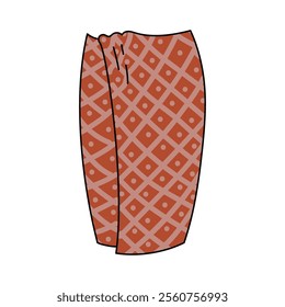 Indonesian Traditional Clothes Illustration - Bali Payas Agung Woman Skirt