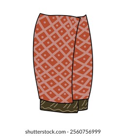 Indonesian Traditional Clothes Illustration - Balinese Payas Agung Man Sarong