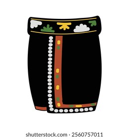 Indonesian Traditional Clothes Illustration - Gayo Aceh Men Belt Sheath