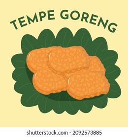 Cocina tradicional indonesia: Vector de ilustración de Tempe Goreng