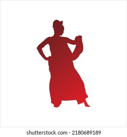 Indonesian traditional dance  can be use to icon