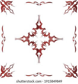 Indonesian traditional floral batik motifs