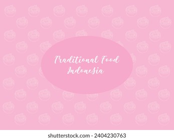 Indonesian Traditional Food Background Vector Illustration