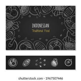 Indonesian Traditional Food Pattern, Suitable for Food Packaging Design