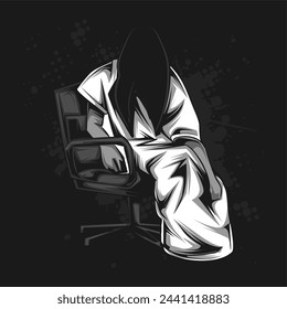 indonesian traditional ghost vector  illustration. the local Indonesian ghosts