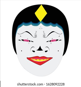 Indonesian traditional mask vector art svg