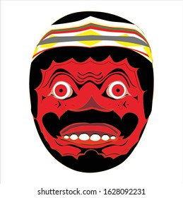 Indonesian traditional mask vector art svg