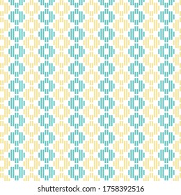 Indonesian traditional seamless pattern on green and yellow color with perfect geometric