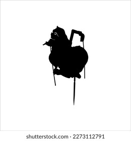  Indonesian traditional shadow puppet silhouette