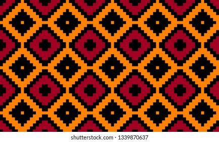 Indonesian Traditional Woven with Various Colors. Can be applied to woven fabrics, bamboo and others. EPS 10