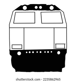 Indonesian train locomotive vector illustration