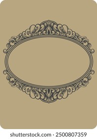 Indonesian typical circle ornament vector design