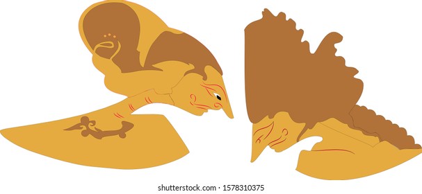 
Indonesian Wayang Art. Graphic Design, Vector.