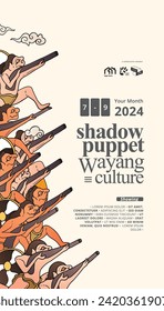 Indonesian wayang layout design idea for social media post