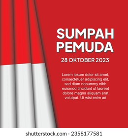 Indonesian Youth Pledge Day, Hari Sumpah Pemuda. Suitable for greeting card, poster and banner. Vector illustration.